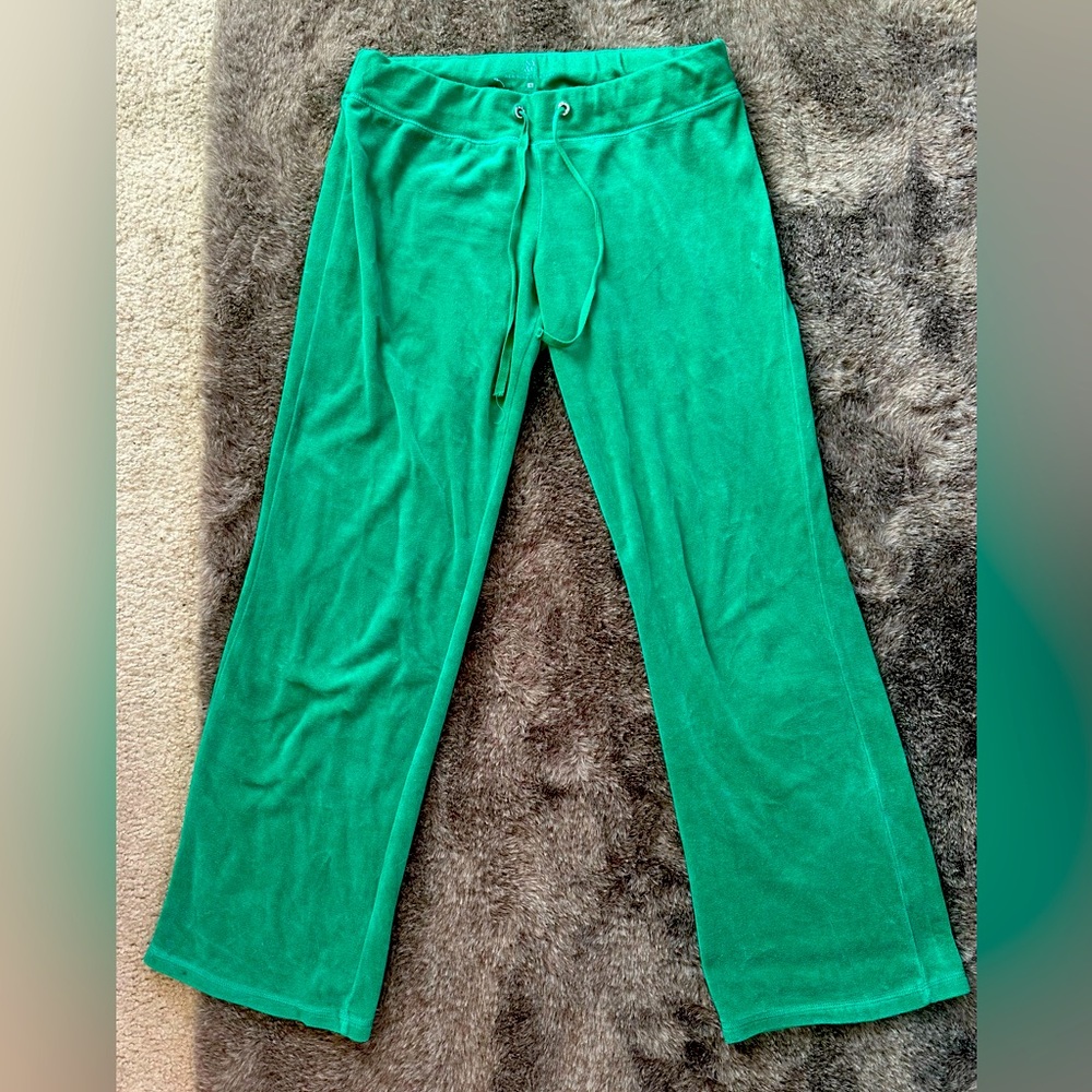 New York & Company Green Velour Sweatpants